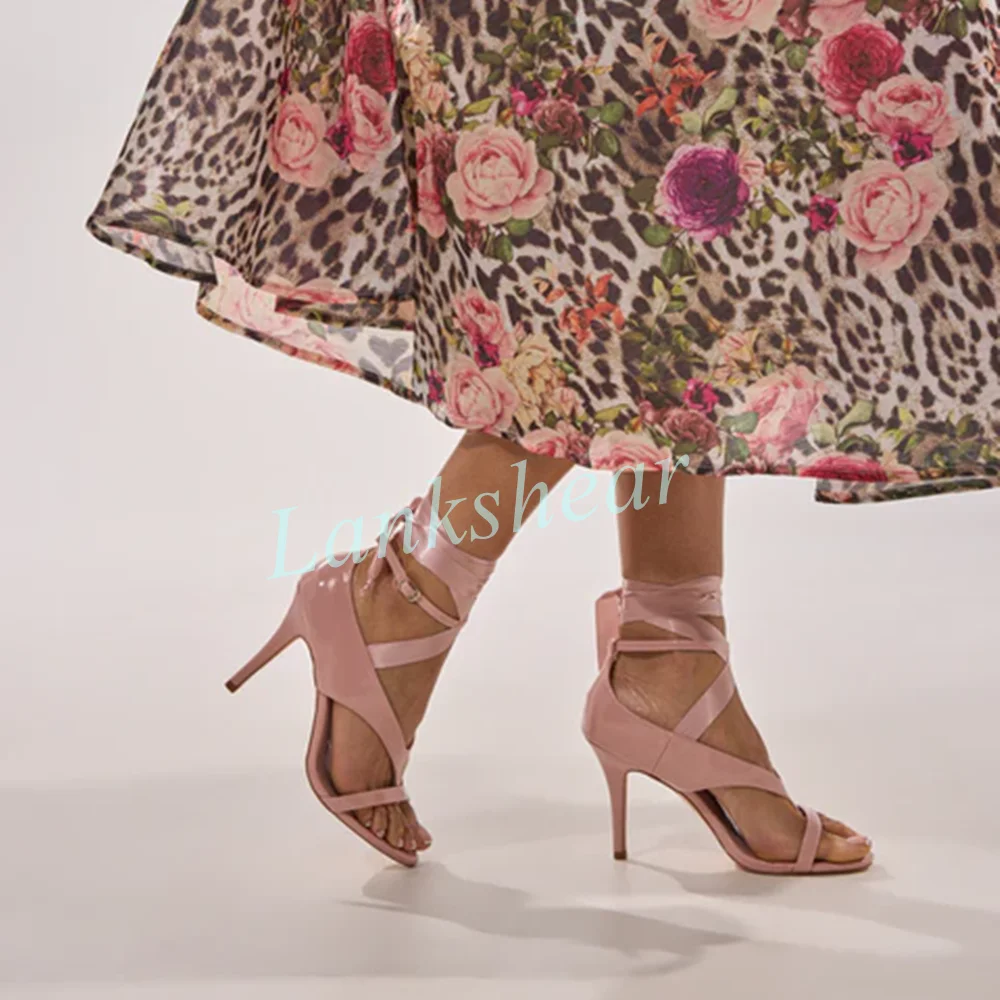 صنادل بكعب عالٍ من الجلد اللام - مراجعة Ribbon Tie Heel وسعره