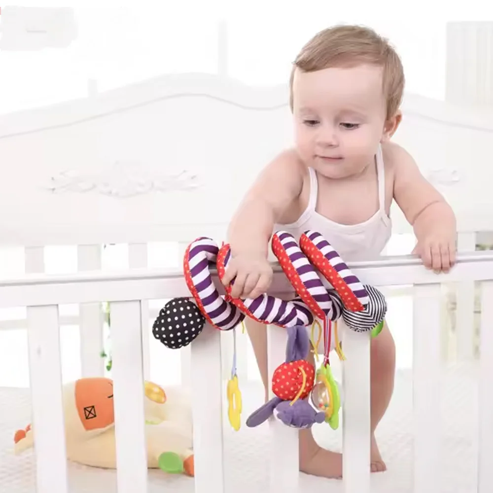 Pluche Stof Pp Katoen Sensorische Ontwikkeling Muzikale Pop Baby Activiteit Rammelaar Pluche Bed Speelgoed Opknoping Mobiele Telefoons Autostoel Speelgoed Geschenken