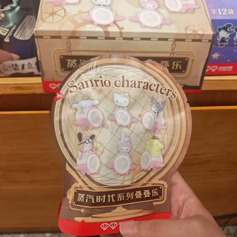 Echte Sanrio Karakter De Steam Age Serie Kawaii Hello Kitty My Melody Cinnamoroll Kuromi Blind Bag Verjaardagscadeau Trendy Speelgoed