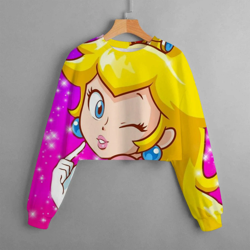 Princess Peach Print Sweatshirt Spring Children's Lilo&Stitch Printed Sweatshirt Girls' Clothing Hot Selling Preschool