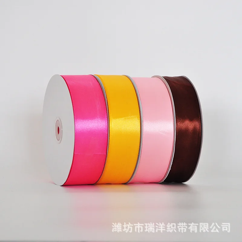 100yard/roll 4cm Silk Polyester Ribbon for Bow Craft Wedding Christmas Decoration DIY Card Gift Wrapping