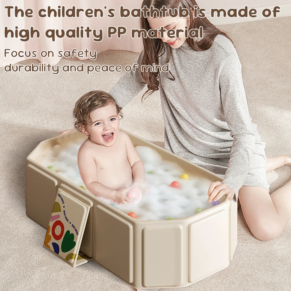 Baignoire pliable pour bébé, pour nourrissons et tout-petits, avec sortie de vidange, lavabo de douche pour tout-petits