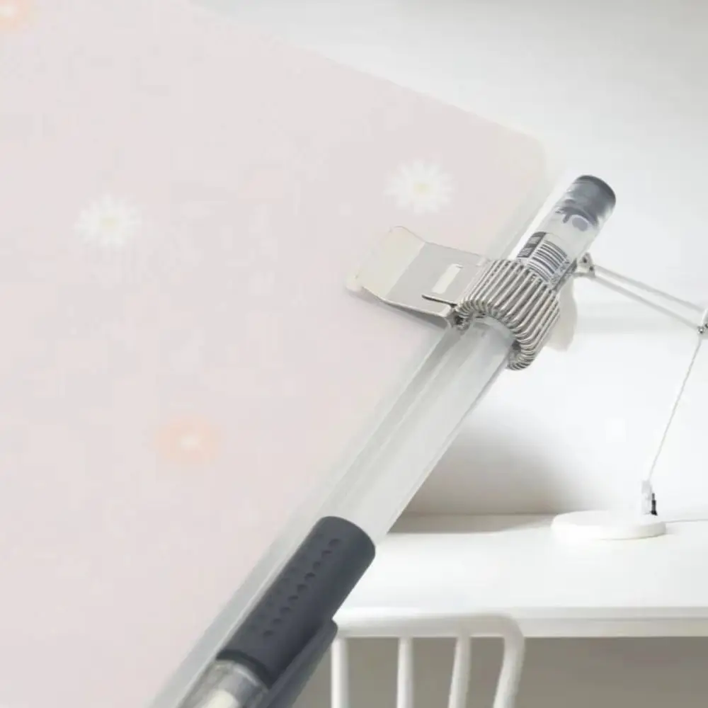 Creative Metal Pen Clip Retro Heavy-Duty Spring Pen Clip Telescopic Spring Minimalist Retro Pen Clip Notebook Accessory