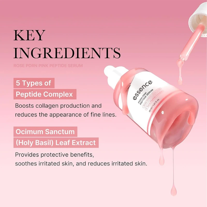 

PDRN PINK PEPTLDE SERUMPowder Peptide Essence Коллагеновая увлажняющая эссенция для лица