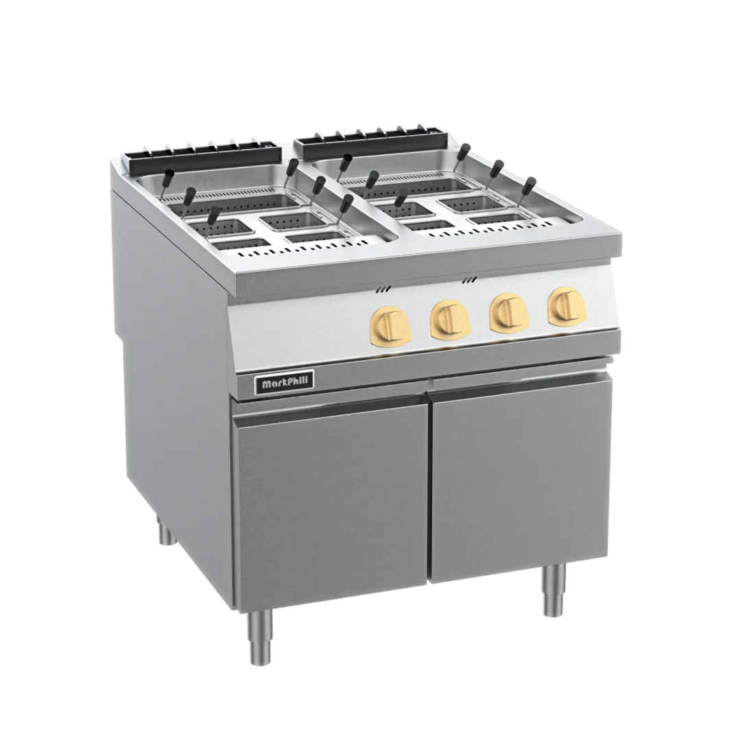 

Профессиональное коммерческое кухонное оборудование: газовая машина для варки пасты и лапши с двумя баками, для использования в ресторанах