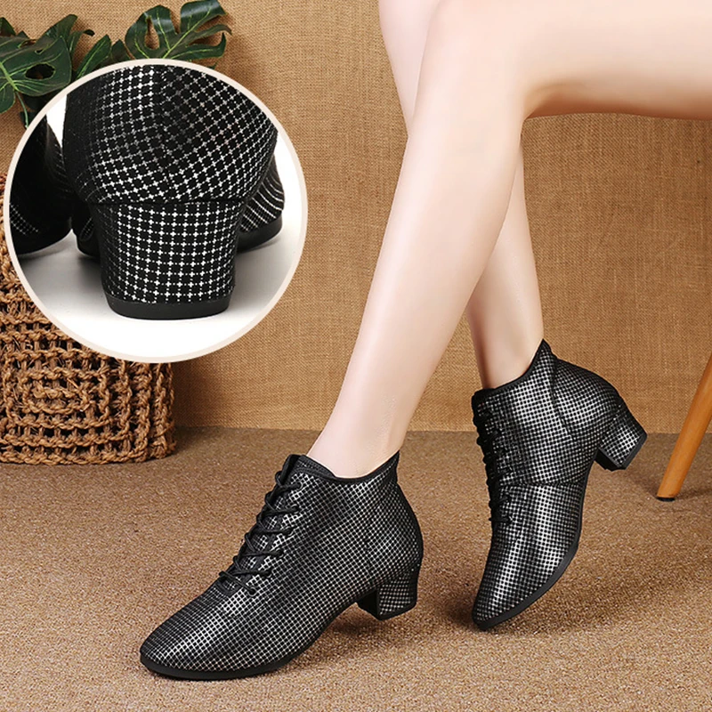 2024 New Fashion Women\'s Mid-Heel Latin Dance Shoes, Ballroom Dancing Shoes, Manufacturer Directly Selling sneaker