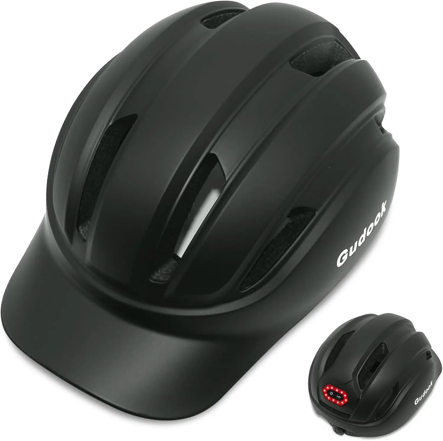 

Велосипедный шлем для взрослых со светодиодной подсветкой - регулируемый, комфортный, в стиле кепки, для мужчин и женщин, для городских поездок