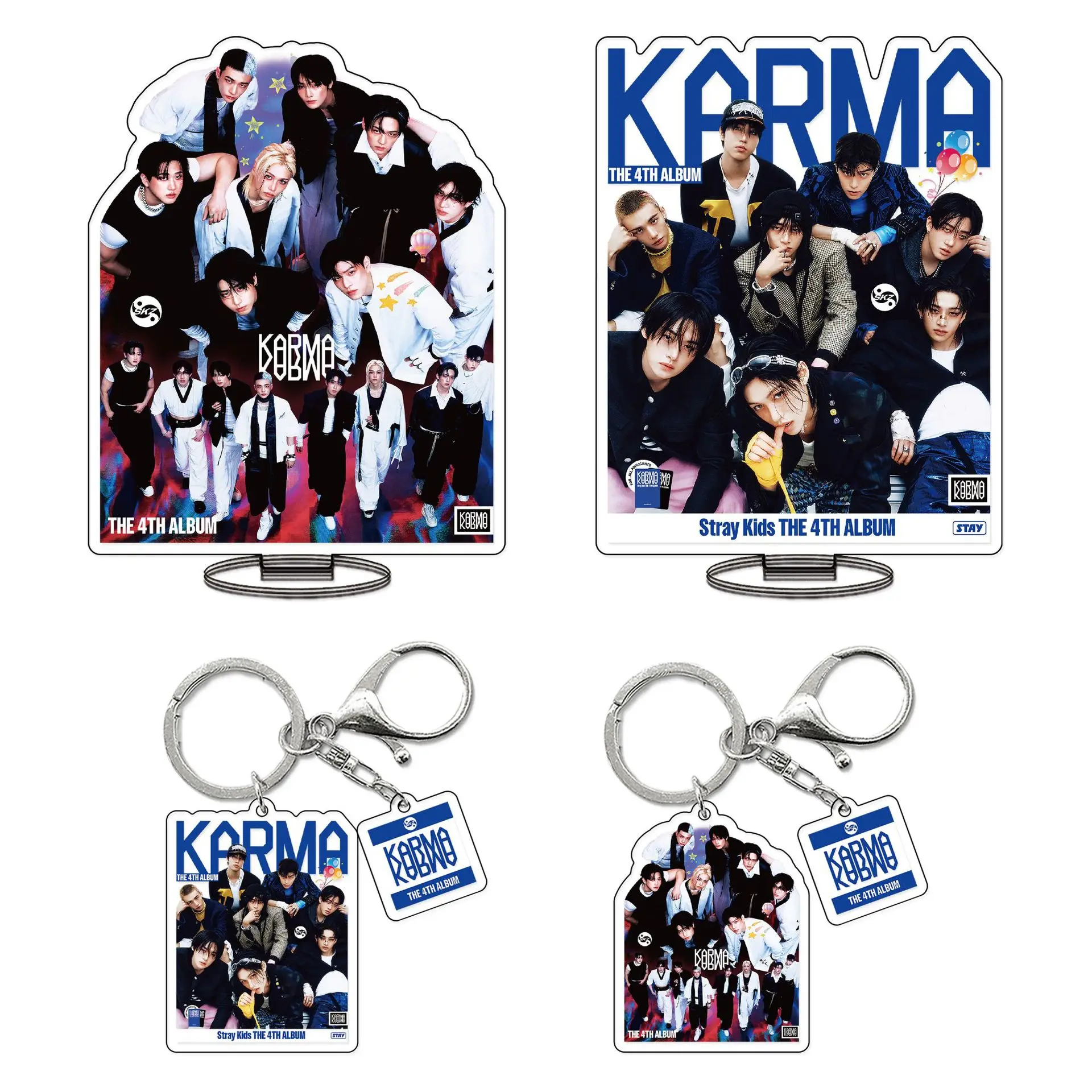 

K-POP StrayKids Acrylic Keychain Official Album KARMA Keychain SKZOO Celebrity Felix Acrylic Keychain Accessories