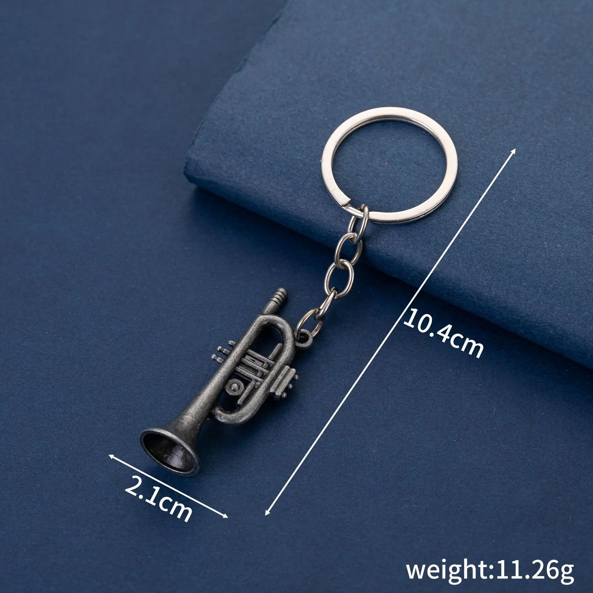 New Fashion Mini Small Musical Key Chain Car For Women's Men's Metal Waist Keychain Best Gift Key Ring Music Jewelry Gifts K5322 image 3