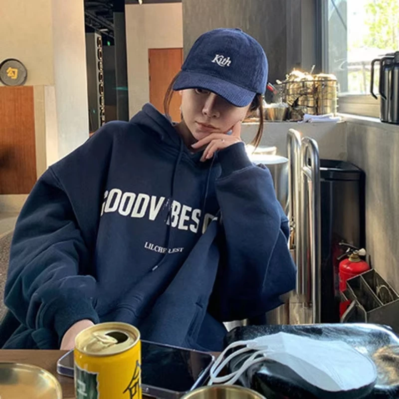 

Good Vibes Only Jumbo Big Size Vintage Street Letter Print Adult Kids Pullover Hoodies Comfy Stylish Long Sleeve Autumn Winter