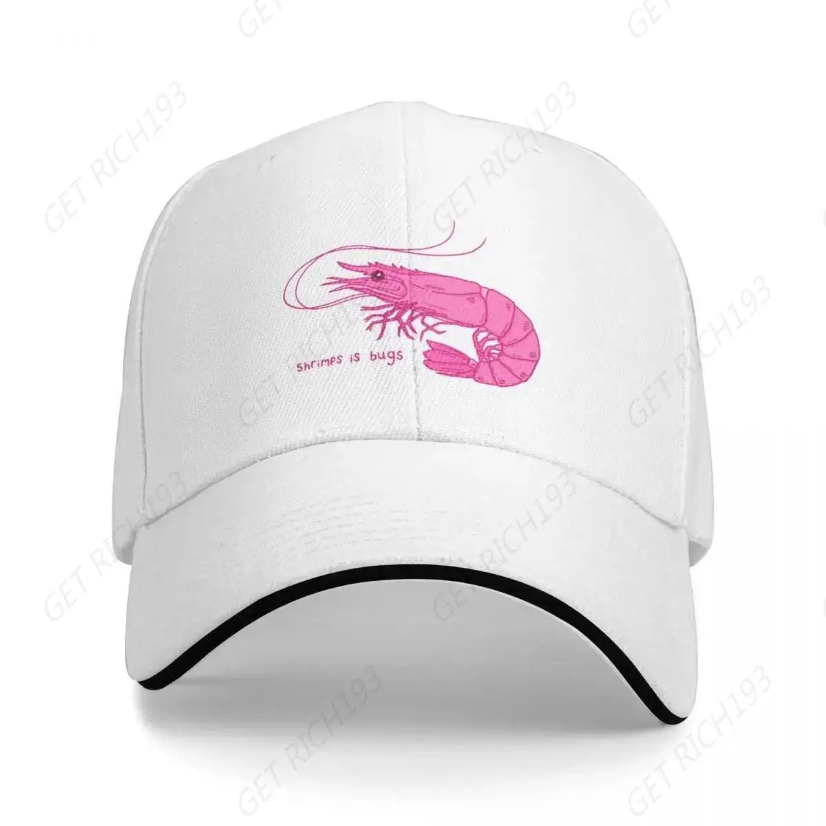 Shrimps Is Bugs Baseball Cap Visor Streetwear Brand Man Cap Male Women One Size