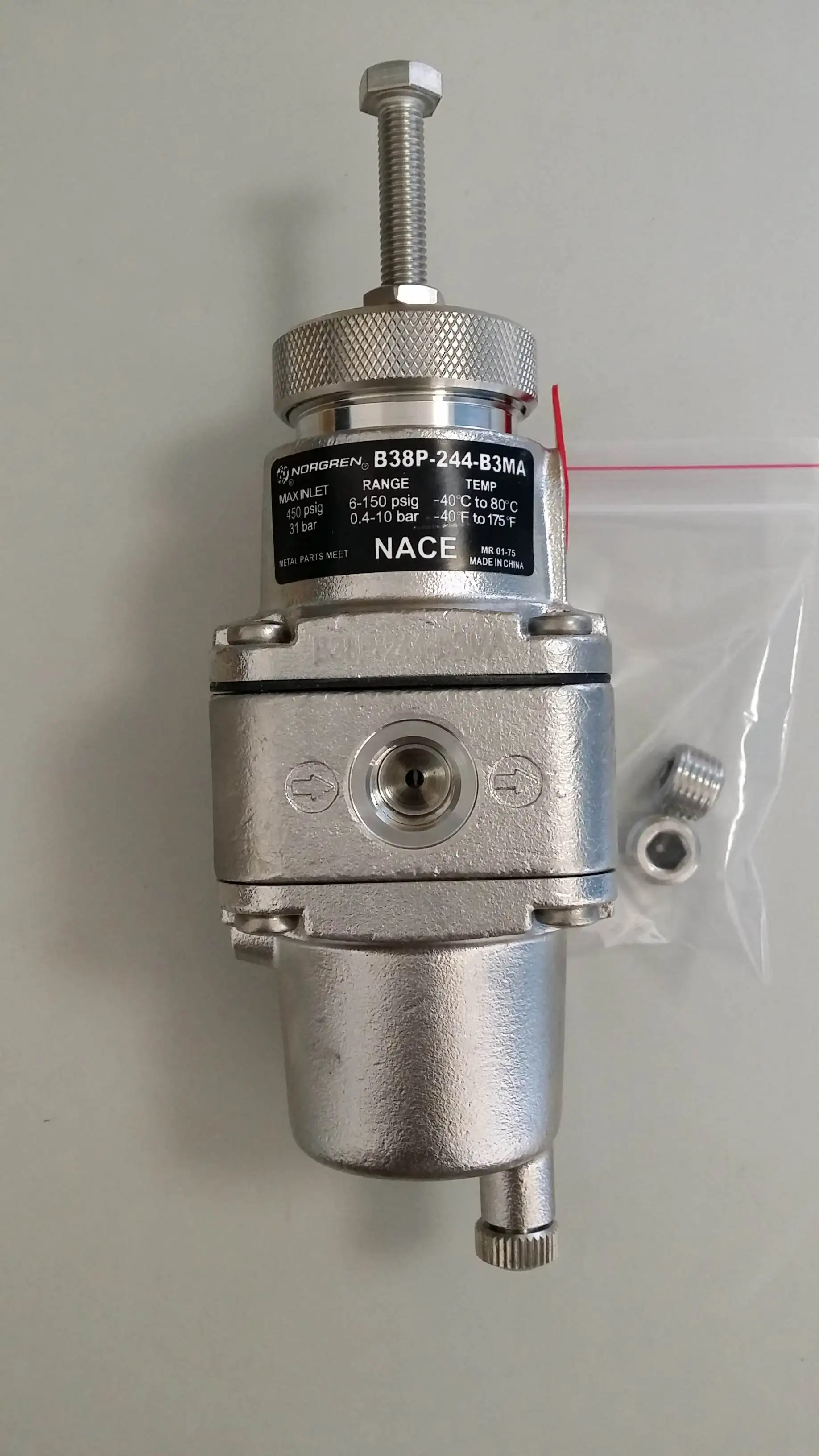 B38P Series,SPC/100145/20 ,stainless steel filter / regulator,0.4 - 10 bar