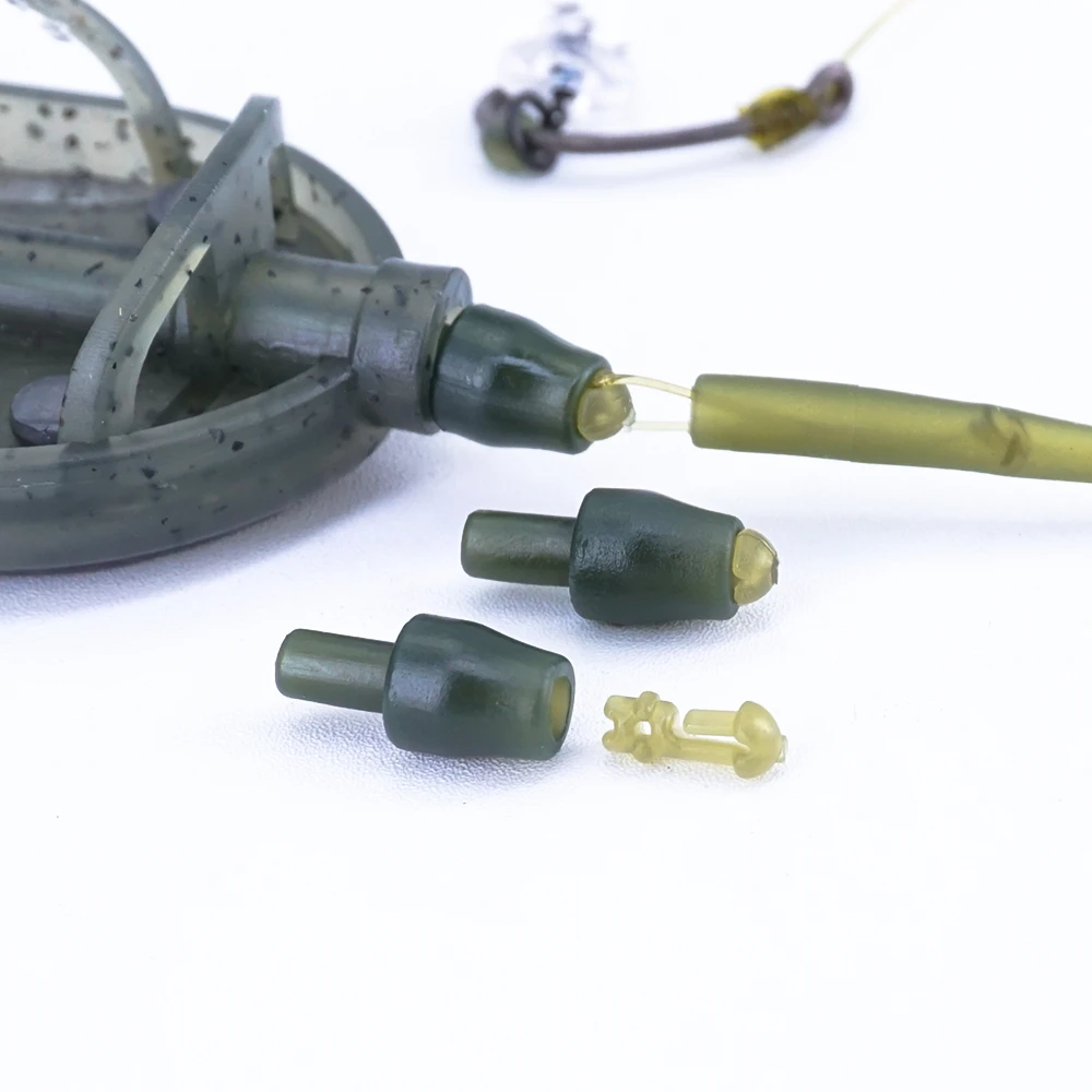 Hirisi 50Pcs Carp Fishing Inline Method Feeder Connectors Silicone Quick Change Bead Terminal Tackle Accessories AH230 view 3