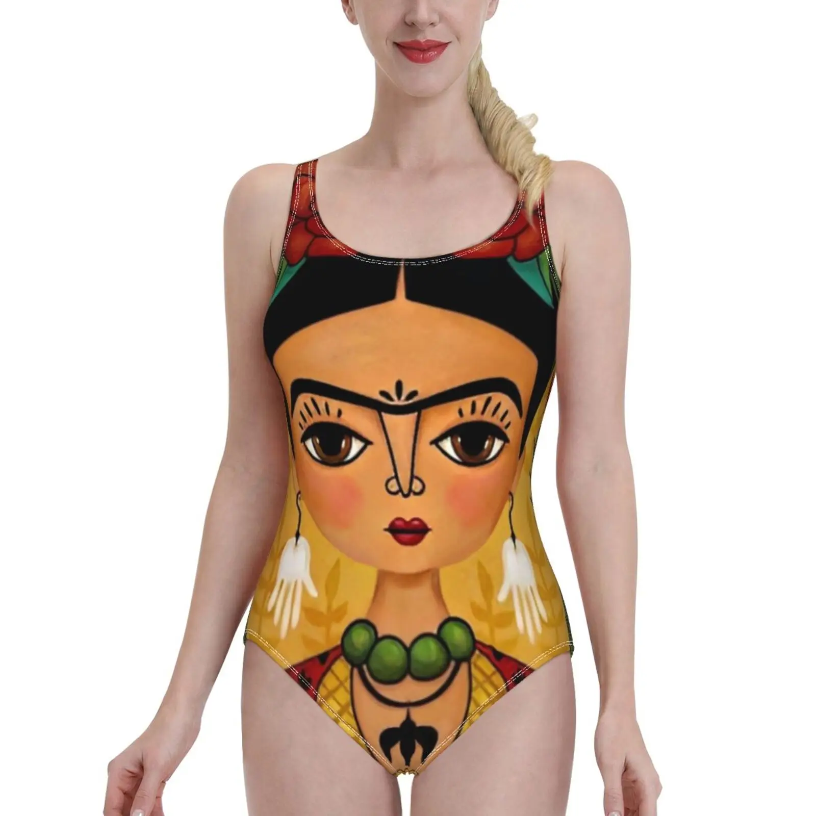 Illustration Women Swimsuit One Piece Backless Swimwear Sexy Beach Wear Summer Bathing Suits Illustration