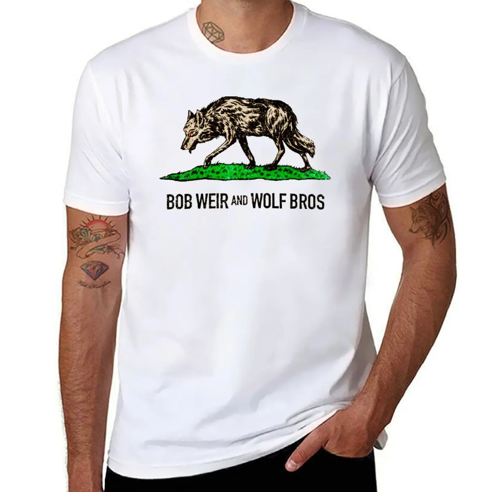 

aheupote art bob weir wolf bros T-Shirt man t shirts for men anime tshirt T-Shirt