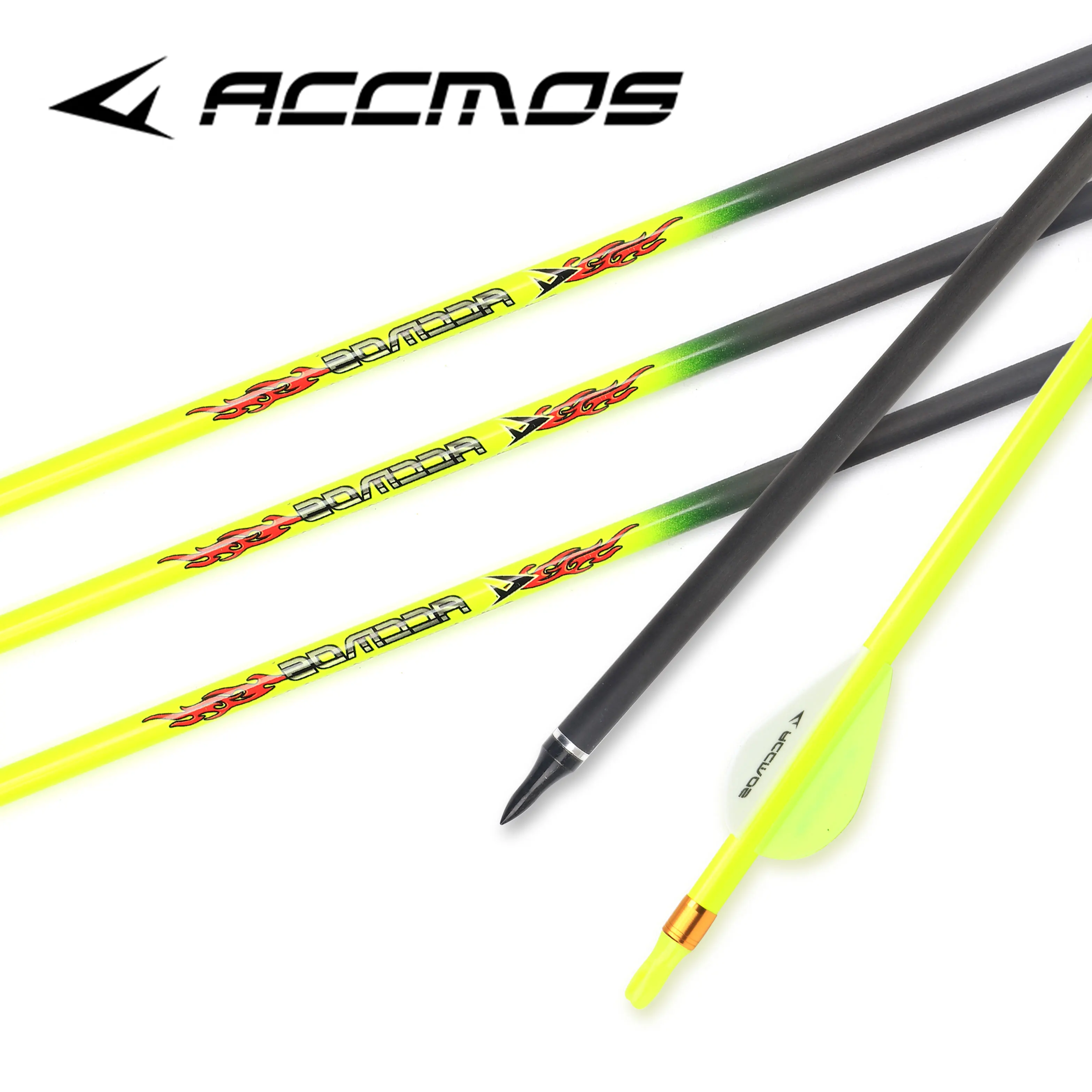 6/12pcs 32 inch 6.2mm Spine 300/340/400/500/600/700/800 Pure Carbon Arrow For Recurve Compound Bow Outdoor Hunting