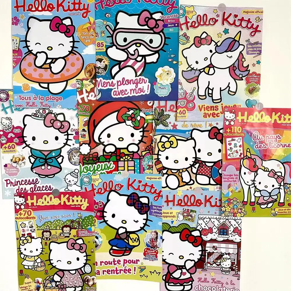 10Pcs Kawaii Sanrio Hello Kitty Posters Cartoon Kt Cat Paper Piant Living Room Decor Bedroom Decor Wall Art Home Decoration