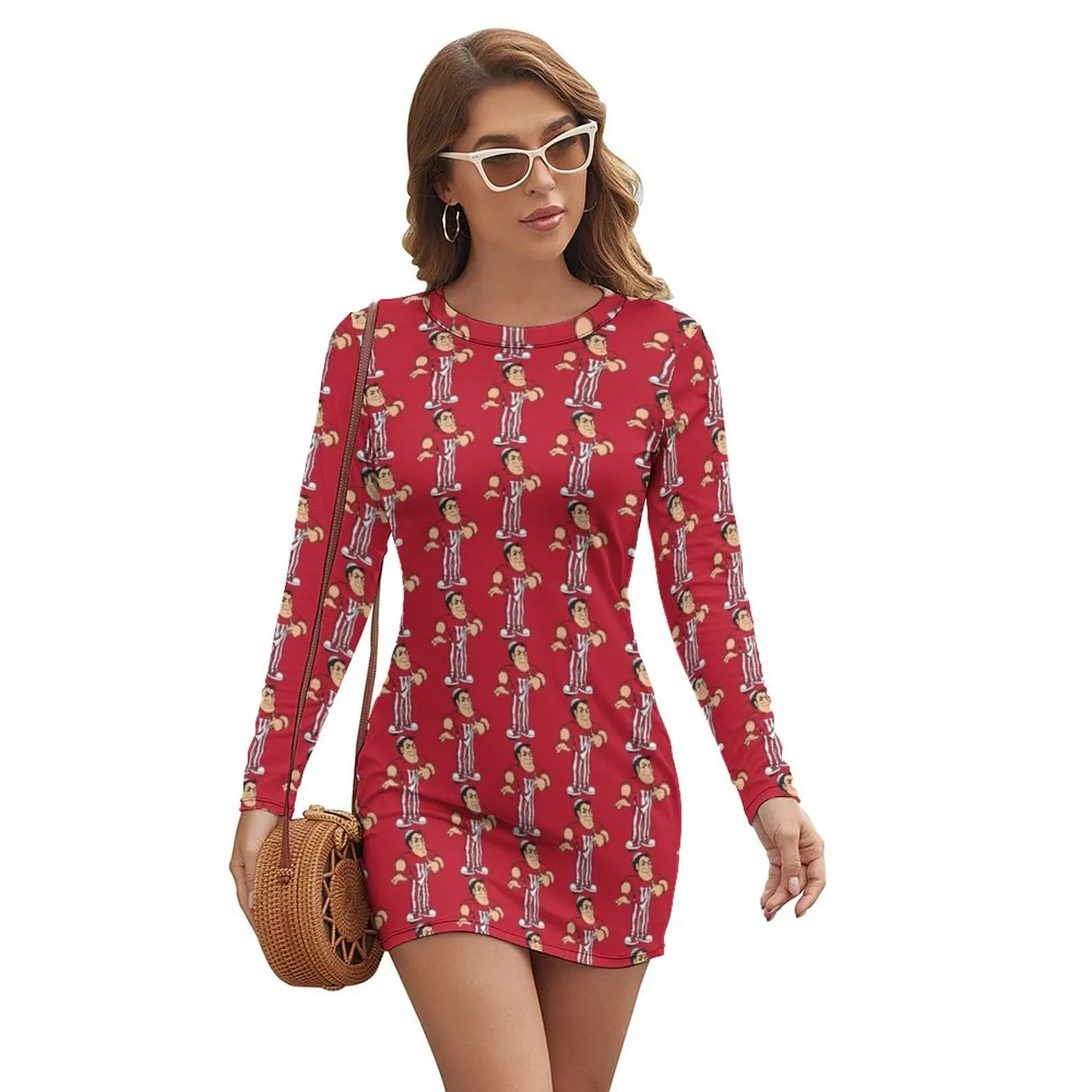 

Wally Wabash Long-sleeved Dress women's clothing korea stylish long sleeve dress dress luxury woman evening