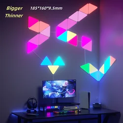 Ultra-thin Gaming Light Tuya WiFi LED Triangular Quantum Lamp RGB Wall Lamp Smart Pickup Rhythm Background Light For Bedroom