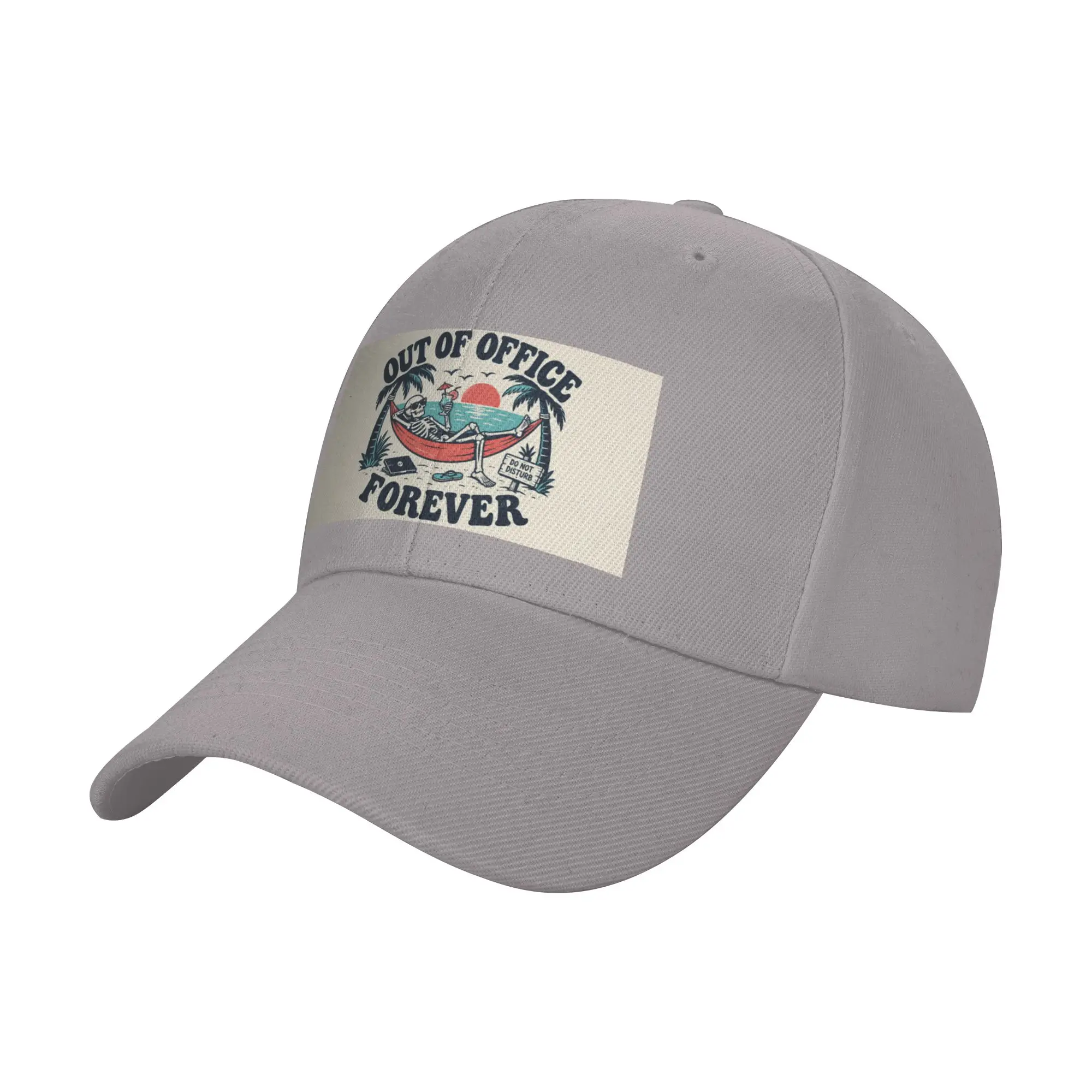 Hot Sale Out of office sign with a skeleton Baseball Cap Trendy Sun Hats  College Outfit Sun Hats