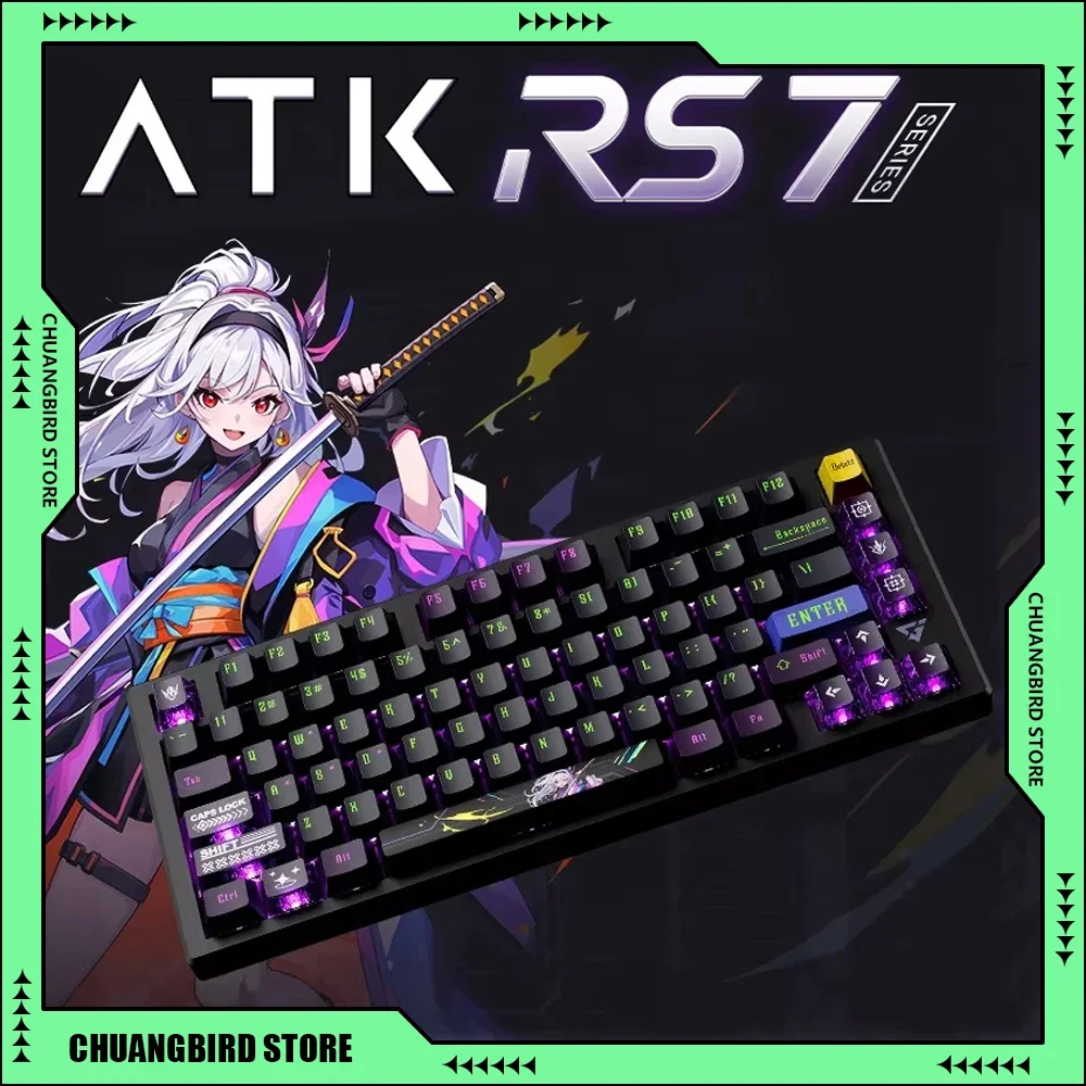 ATK RS7 Pro Aluminium Alloy Magnetic Switch Mechanical Keyboards Wired Rgb 8k Return Rate Rt Adjustable Customize Keyboard Gifts