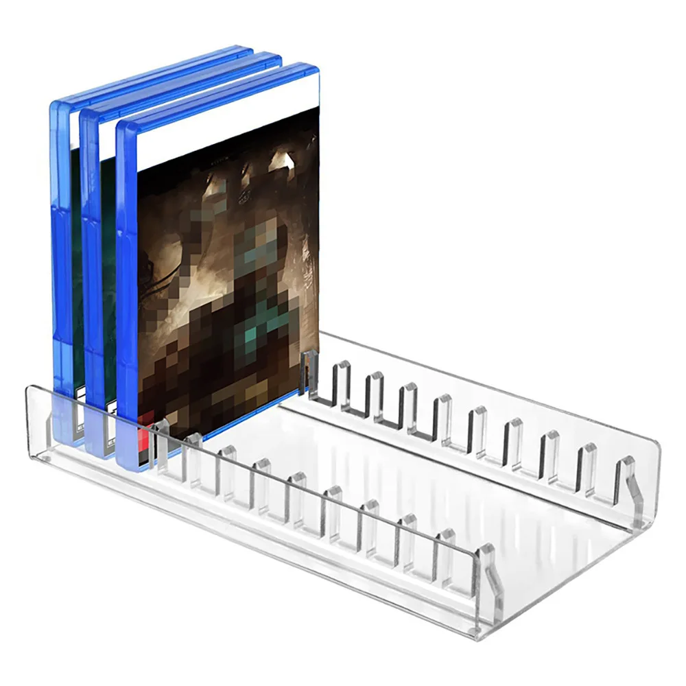 for PS5 Pro Game Disc Organizer Display Rack Acrylic Game Disc Holder