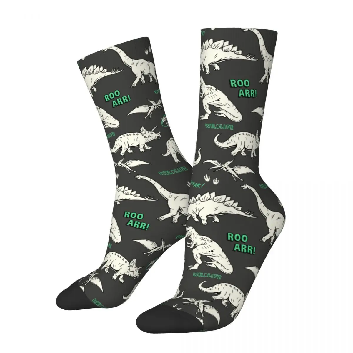 Wildlife Dinosaur dinosaurs Sock Printed Man Polyester