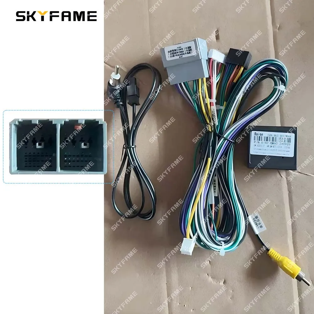 SKYFAME Car 16pin Wiring Harness Adapter Canbus Box Decode Android Radio Power Cabler For Chevrolet Onix Montana Tracker