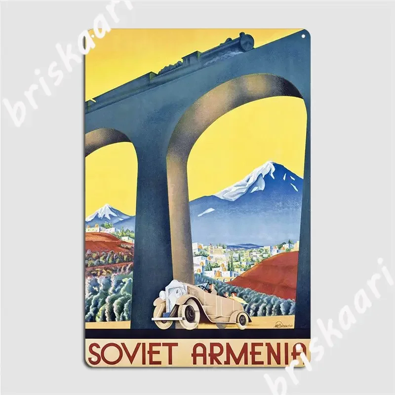 Soviet Armenia Metal Sign Club Pub Garage Design Plaques Tin Sign Posters