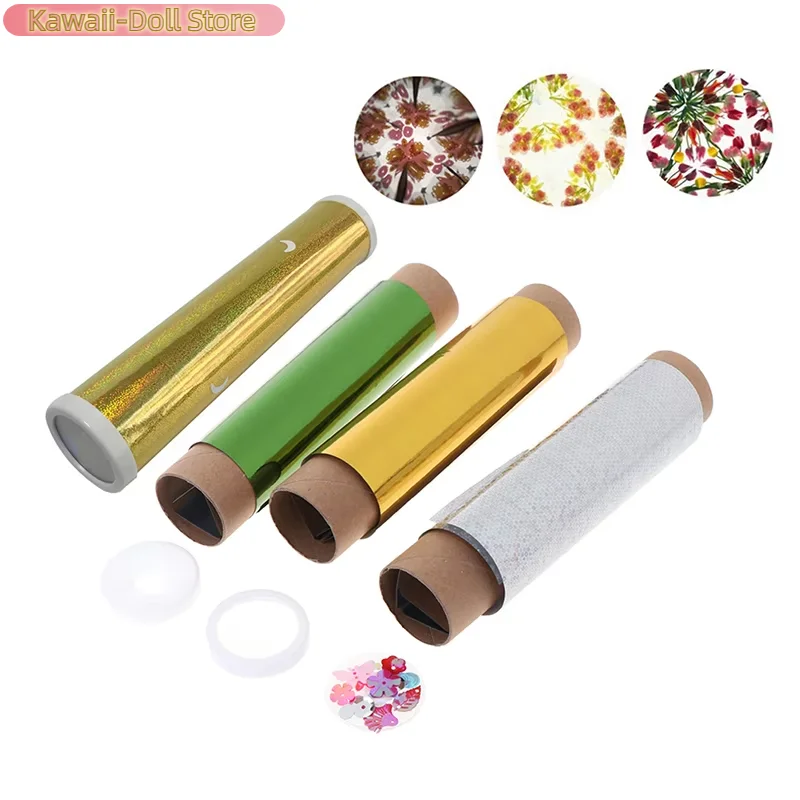 1Pcs DIY Colored Rotating Kaleidoscope Kits Science Educational Craft Kid Toys