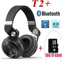 Original bluedio T2+ foldable over the ear wireless bluetooth headphones BT 4.1 support FM radio& SD card functions Music&phone