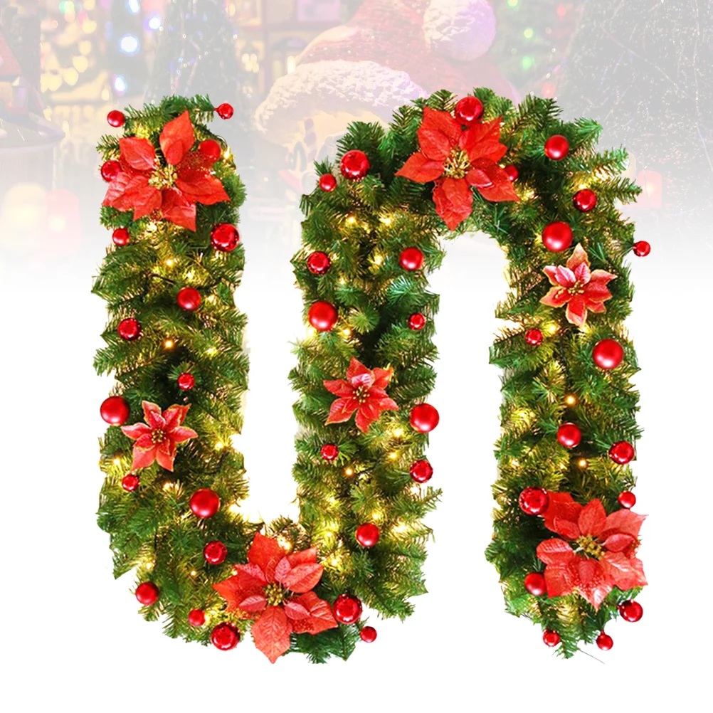 

1PC 27-Meter LED Light String Christmas Red Tree Vine Holiday Decorative String Light for Christmas Home Decor Not Included