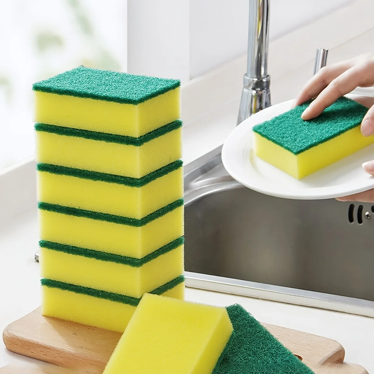 Highly Absorbent Cleaning Sponges Dish washing Magic Clean Pot Rust Stain Sponge Brush Kitchen Grease Cleaner Household Tools