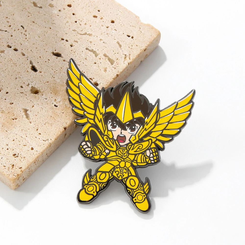 1pc Sagittarius Saint Seiya Metal Badge Brooch Bag Pack Decorative Brooches As Birthday Gifts Decoration Crafts