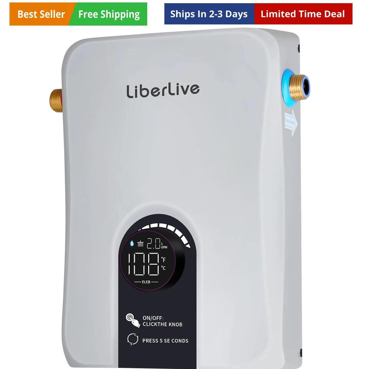 

Electric Tankless Water Heater, 11kW 240V on Demand Instant Endless Electric