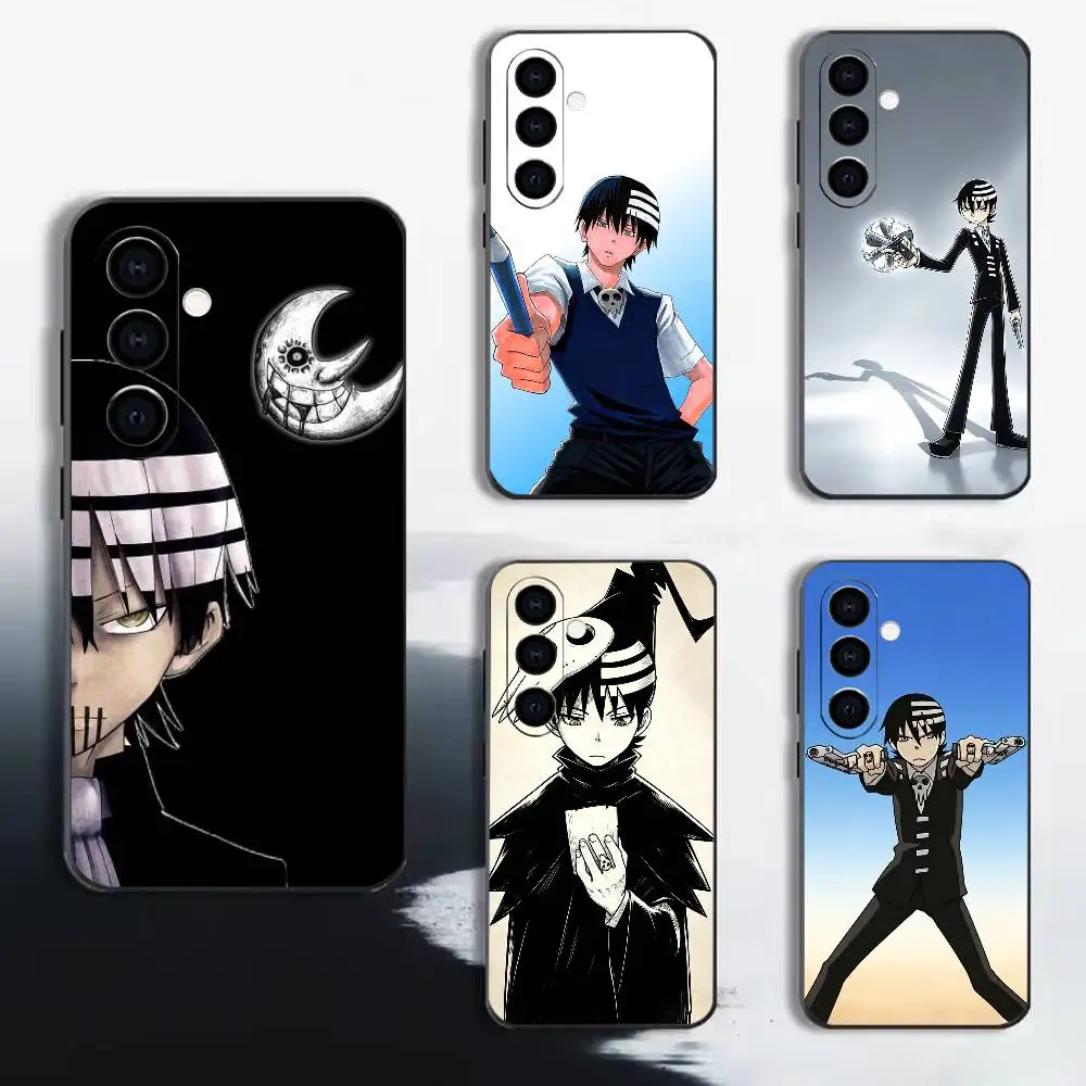 Manga Soul Eater cute Phone Case For Samsung A72,A53,A71,A70,A52,A73,A51,Silicone Black Soft