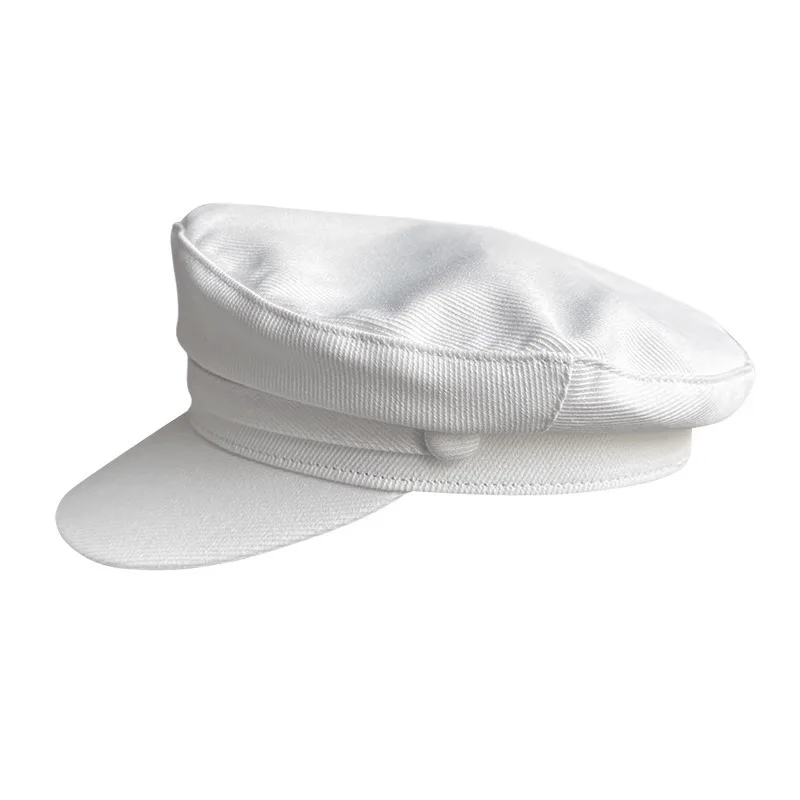 pure-white-cotton-navy-cap-small-head-flat-short-brim-sailor-hat-british-style-newsboy-hat-for-men-women-spring-summer