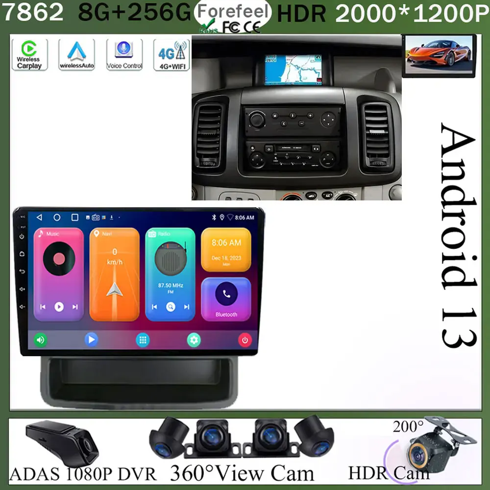 

Android 13 For Renault Trafic 2 For Opel Vivaro A For Nissan Primastar 2006 - 2014 Car Radio Stereo Auto GPS Touch QLED NO 2DIN