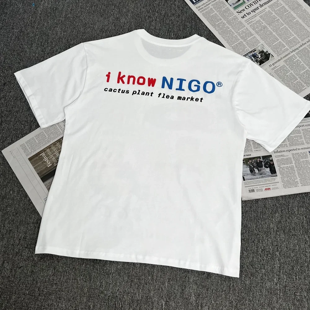 CPFM X I KNOW NIGO New York Exclusive Foam Printing American Style Loose-Fit Casual Short Sleeves T-Shirt Summer