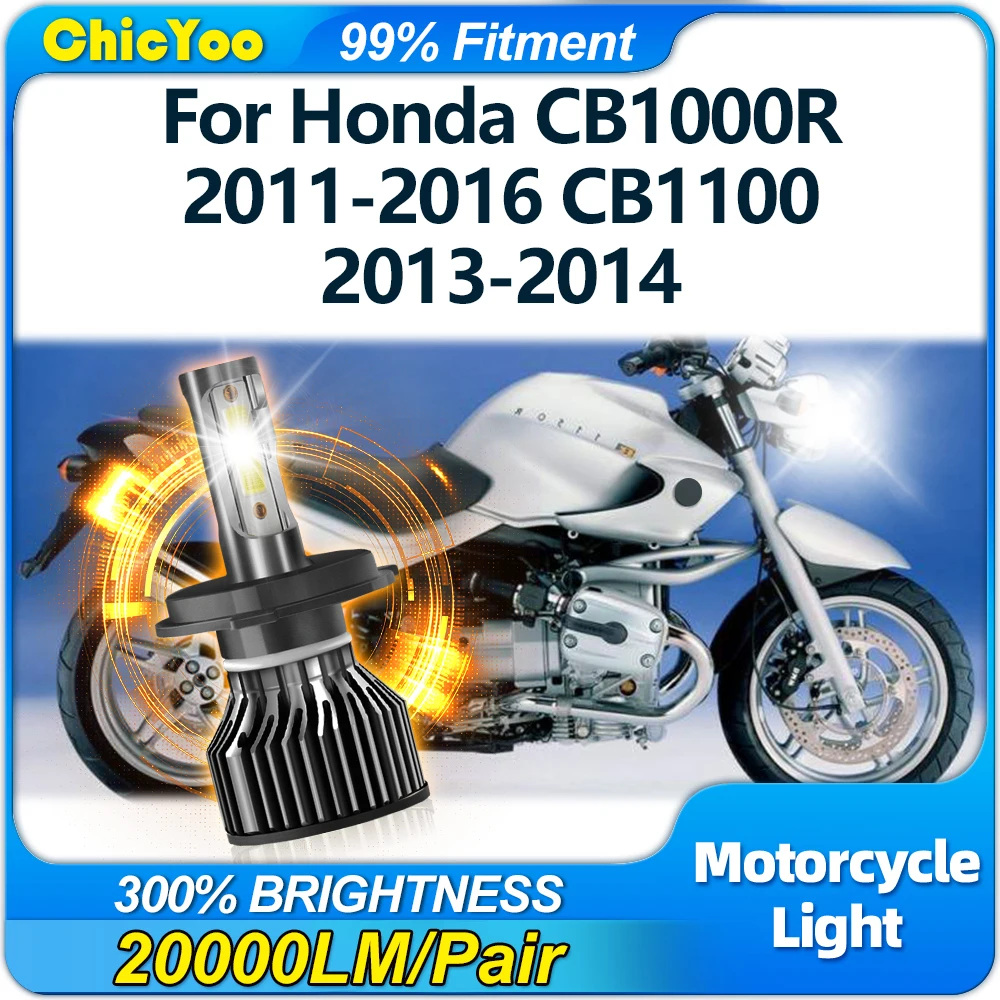 

120W High Low Beam Motorcycle LED Headlight With Fan 12V 6000K Moto Light For Honda CB1000R 2011-2014 2015 2016 CB1100 2013 2014