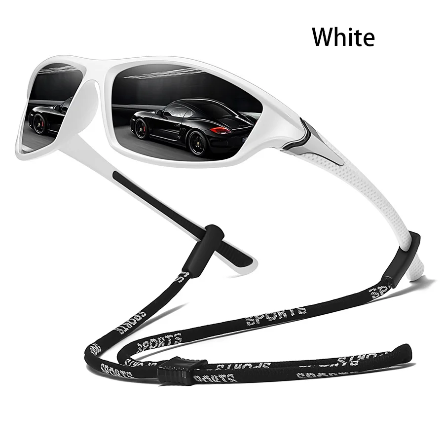 Modische UV400-Sonnenbrille mit Metallrahmen, Unisex, Outdoor-Sport-Schutzbrille mit Kette zum Bergsteigen und Angeln – Detail 5