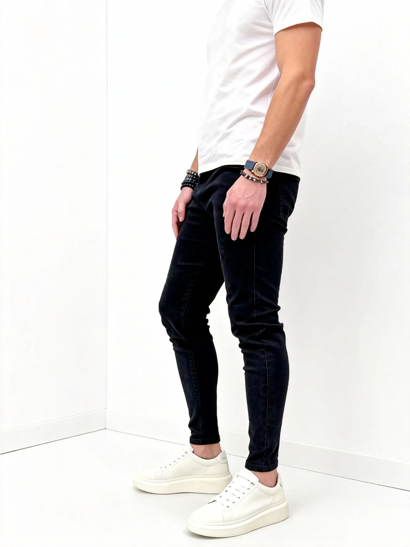 Men's Casual Tight Jeans, Versatile Elastic And Comfortable Jeans Suitable For All Seasons, Versatile