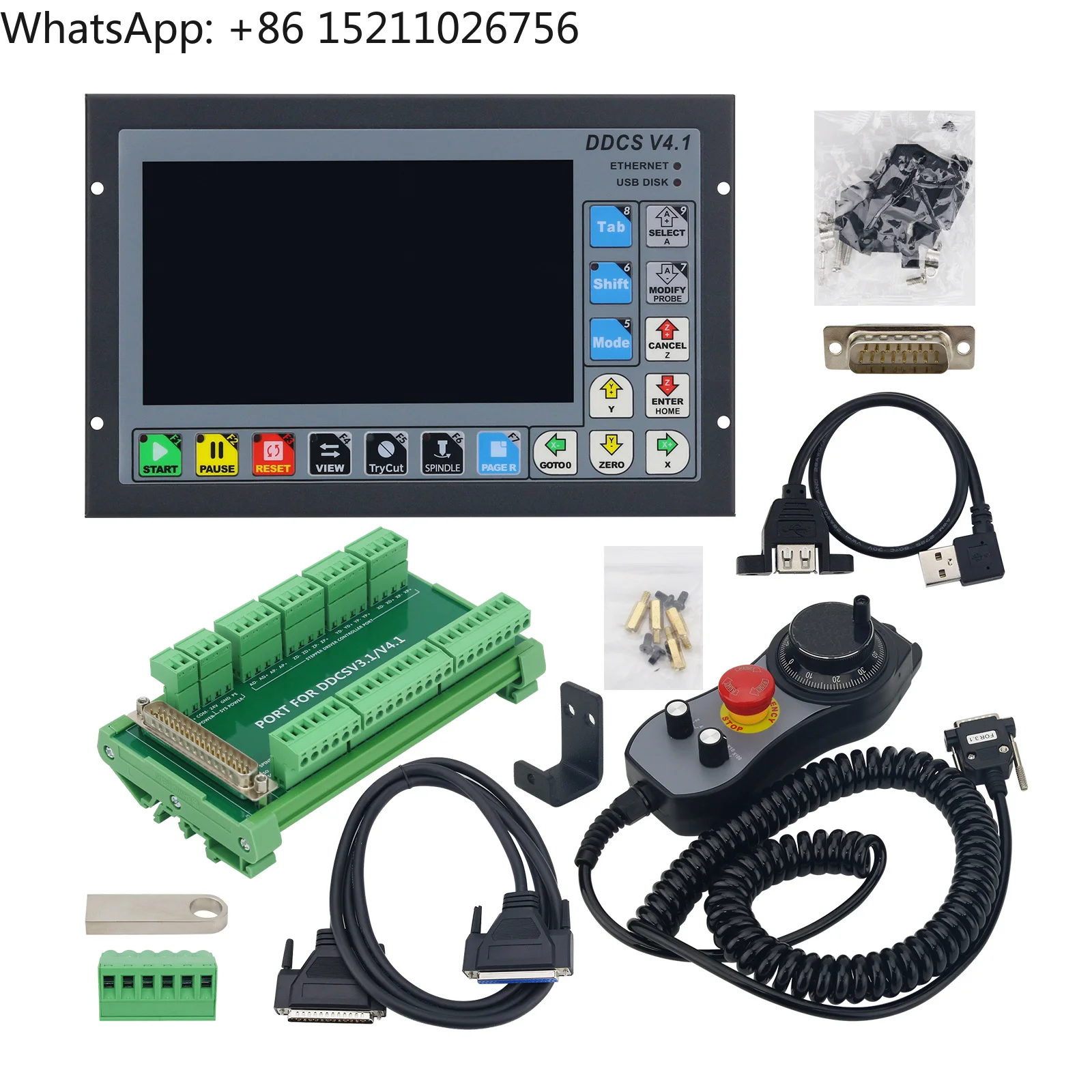 DDCS Version4.1 3/4 Axis Independent CNC Offline Controller Machine and Manual Pulse Generator DDMPG