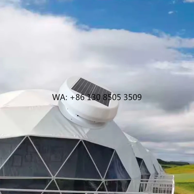 Ventilador Axial de Techo con Motor DC sin Escobillas, Alimentado por Panel Solar, Ahorro de Energía, Protección Ambiental, OEM ODM Solar