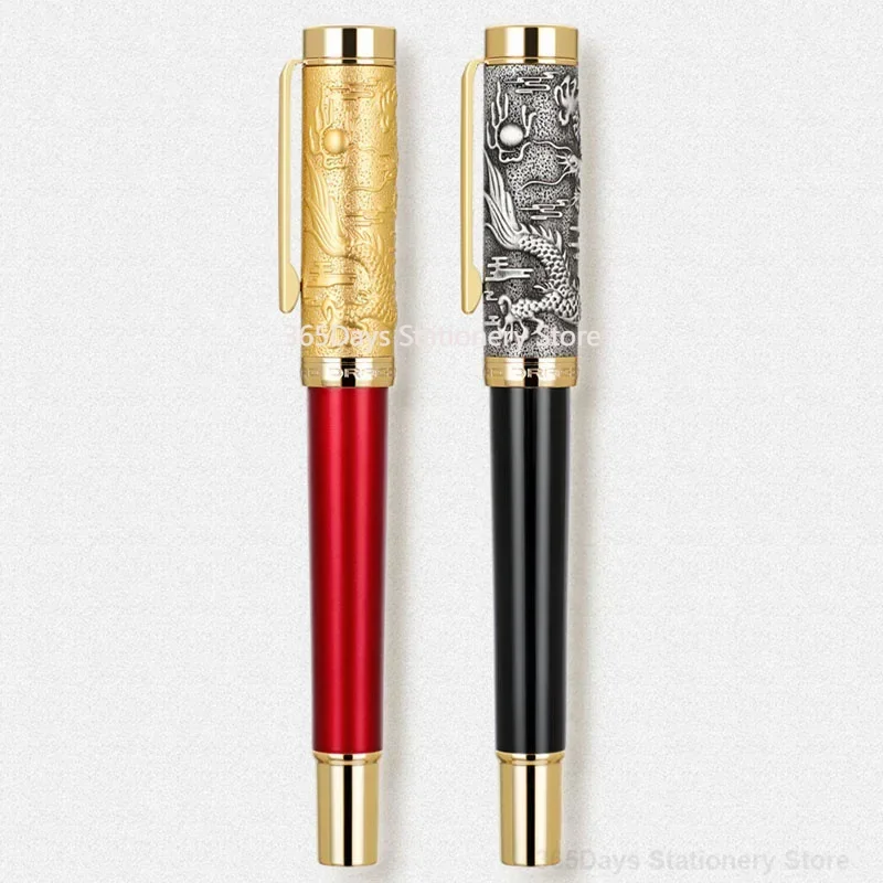 2024 Jinhao Limited Metal Fountain Pen Dragon Spirit EF/F/M Heartbeat Nib Stationery Writing Office Supplies Gift