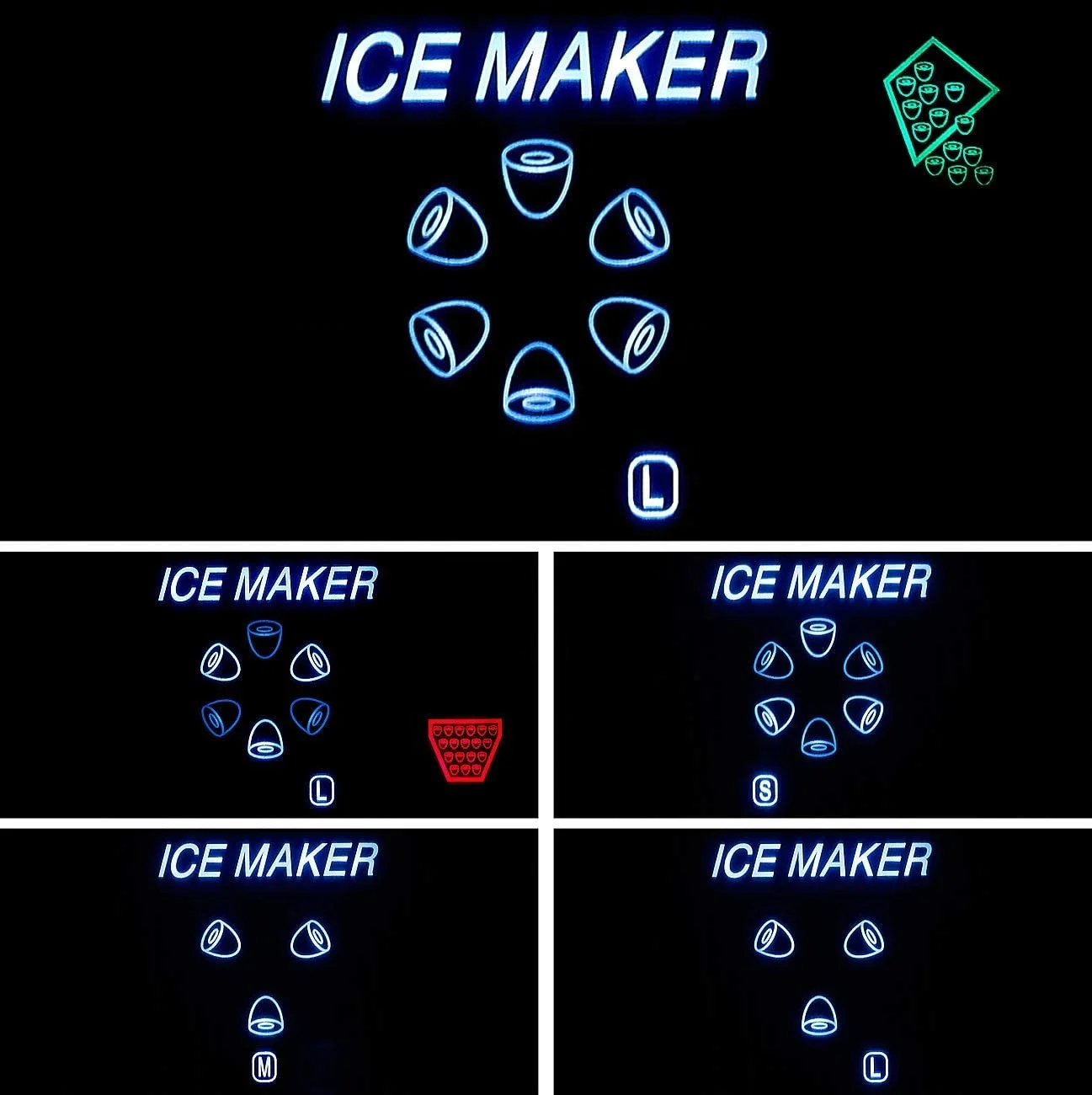 Máquina automática Ice Maker para bancada portátil, Cubo elétrico Making, função de auto-limpeza, 27lbs
