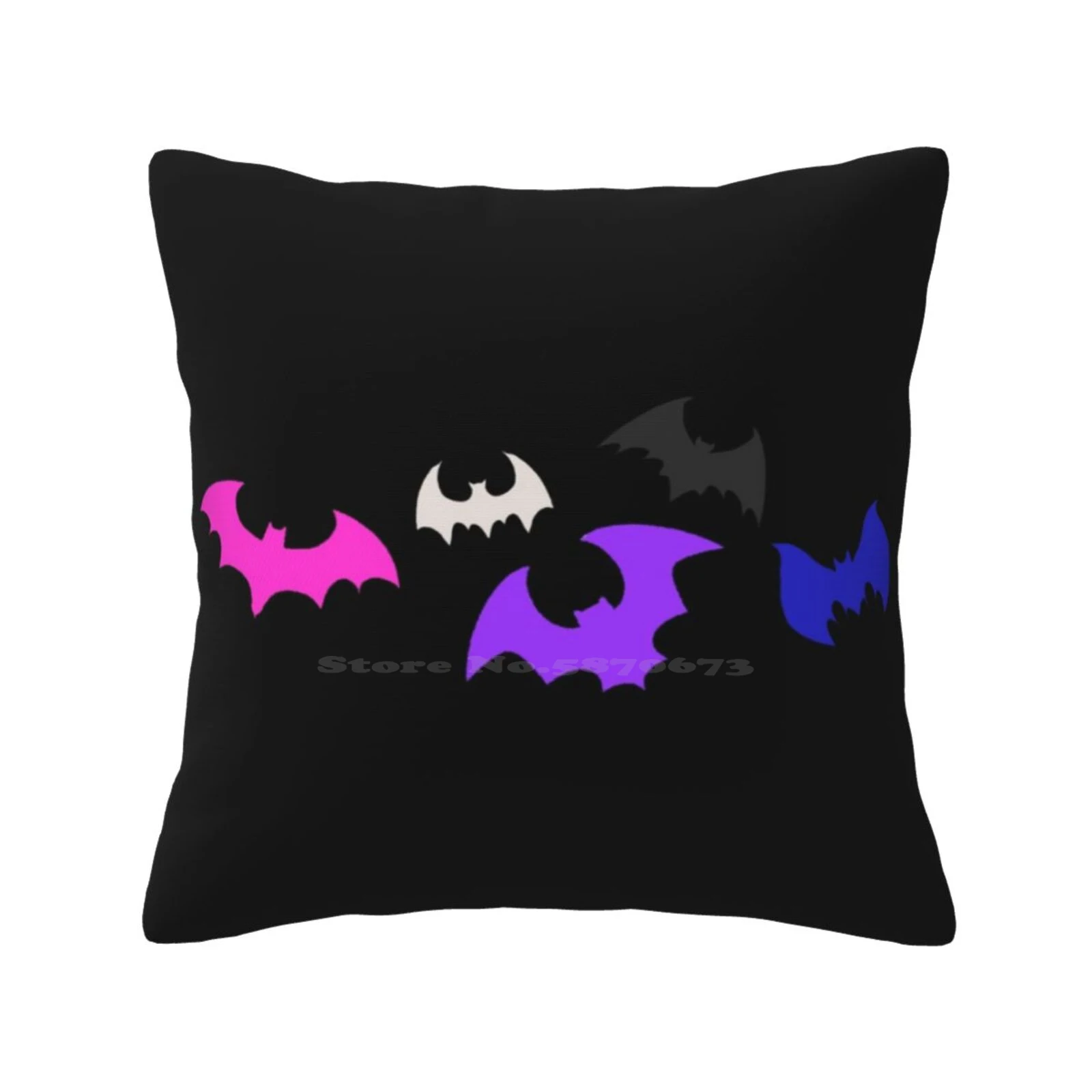 Genderfluid Bats Pillows Case Bedroom Home Decoration Genderfluid Pride Trans Queer Lgbtq