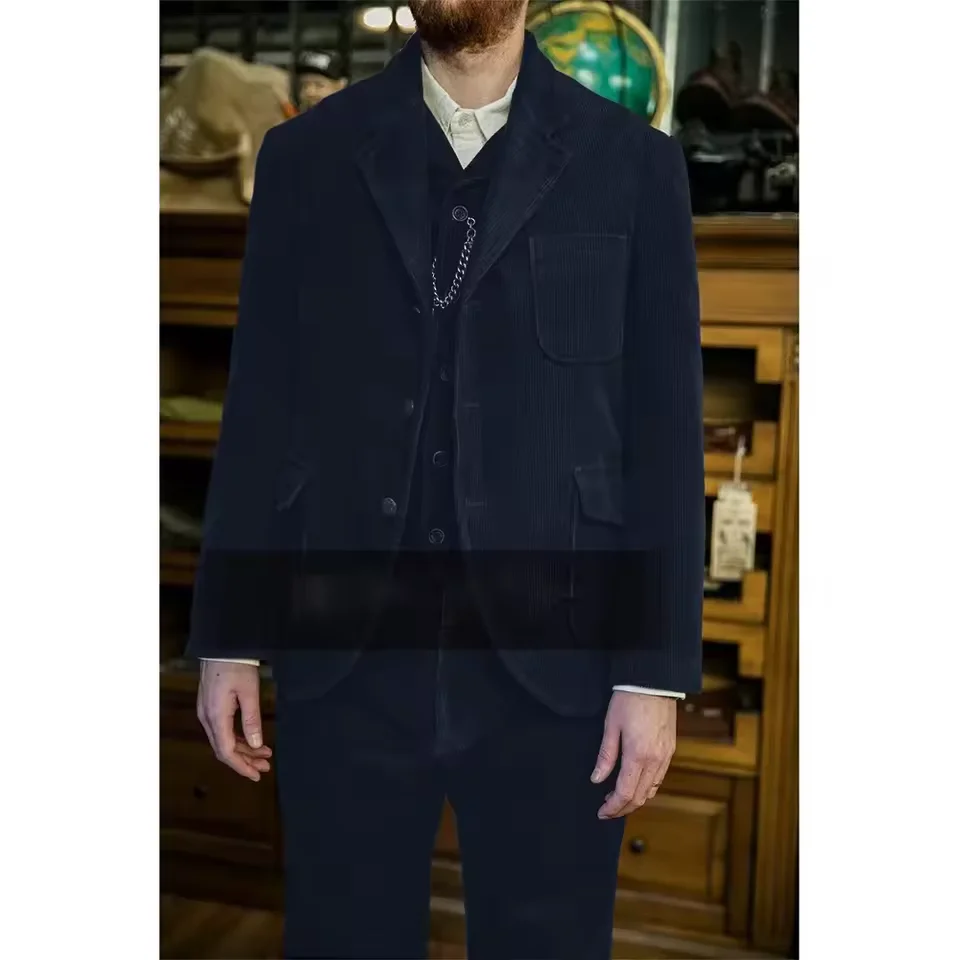 بدلة رجالية ثلاث قطع عالية الجودة سروال قصير للرجال سترة رياضية كلاسيكية بقصة ضيقة مكونة من 3 قطع بدلة مصممة ملابس عمل غير رسمية