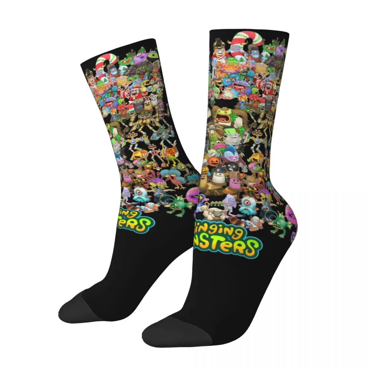 My Singing Monsters Group Design All Season Socks Accessories for Female Flexible Stockings