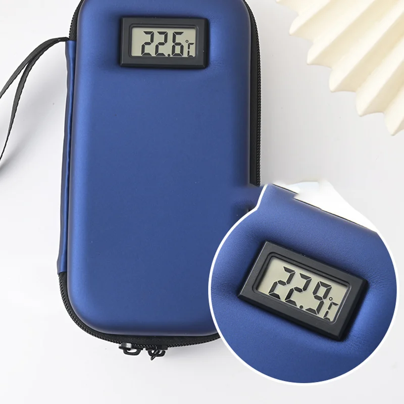 

Insulin Cooler Travel Case Mini Insulin Cooler Bag Heat Insulation Temperature Display Medicine Diabetic Supplies Travel Case